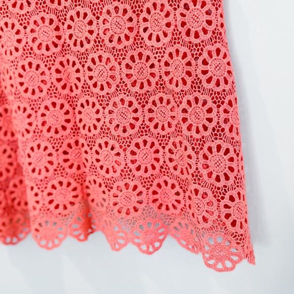 Urban Outfitters Daisy Lace Swing Top Coral Medium EUC - Picture 5 of 13